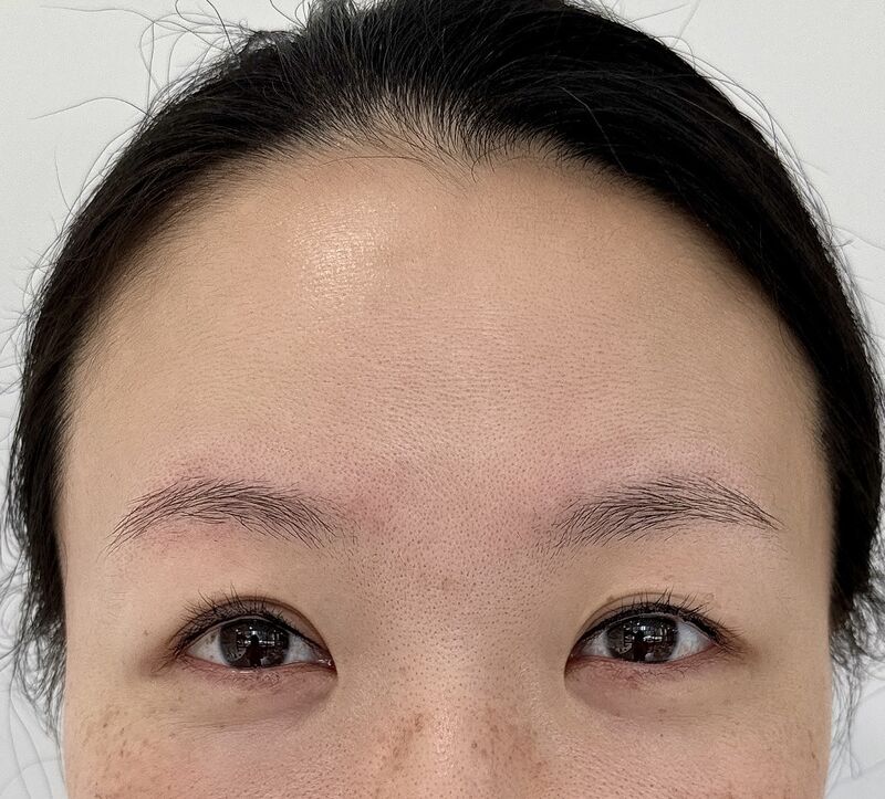 somibrow client before microblading