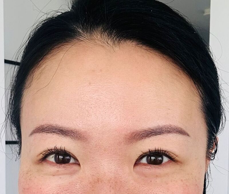 somibrow client after microblading, day 14