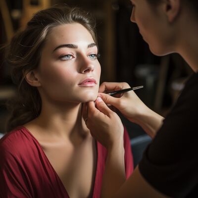 Yearly touch up service, woman getting a touchup